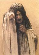 Carlos Schwabe, Study for The Wave female figure left of the central figure (mk19)